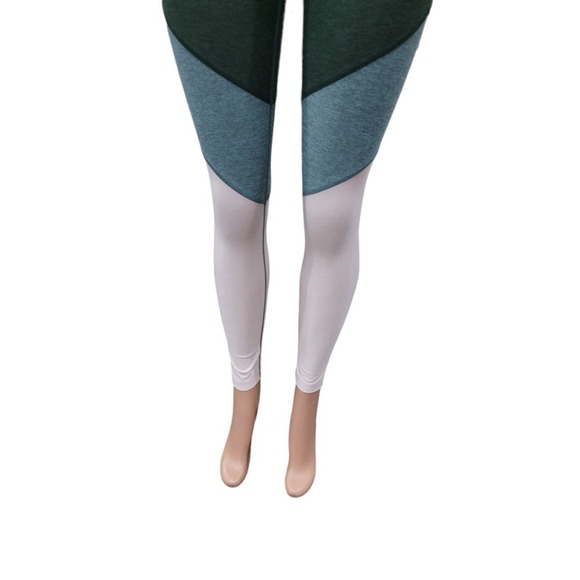 NEW Outdoor Voices Spring 7/8 Leggings Green Pink Size S Color Block Athletic - Picture 4 of 14
